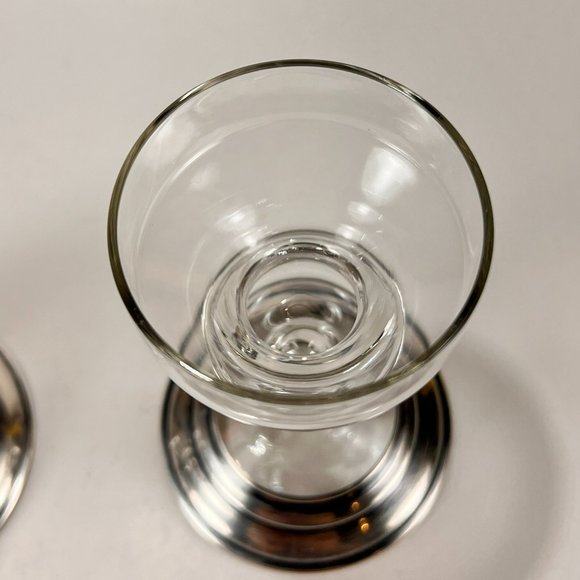 Vtg B I Candle Stick Holder Sterling Silver Base Cut Glass Lot of 2 - Picture 7 of 16